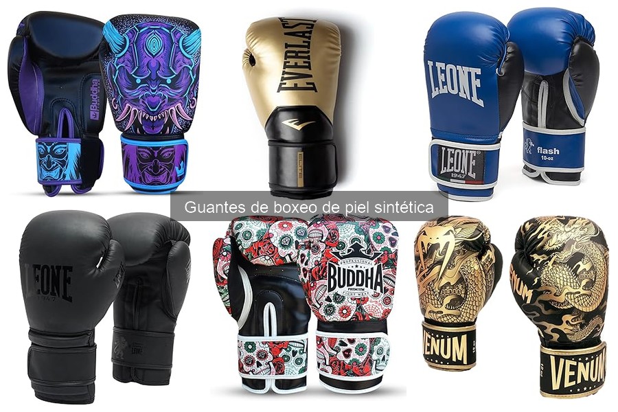Ajusta tus guantes de boxeo de piel sintética cómodamente