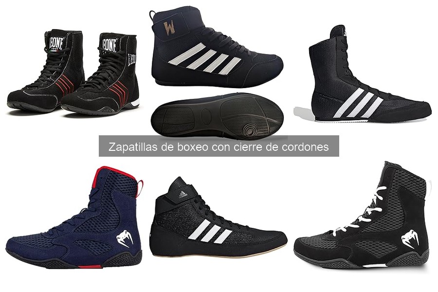 Características clave de zapatillas de boxeo con cordones