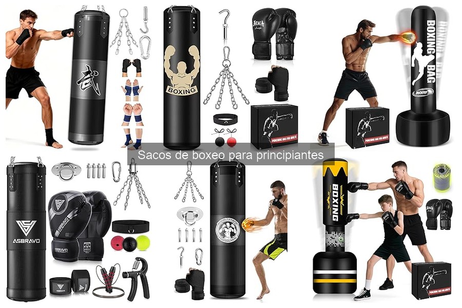 Comparativa de sacos de boxeo colgantes y de pie para principiantes