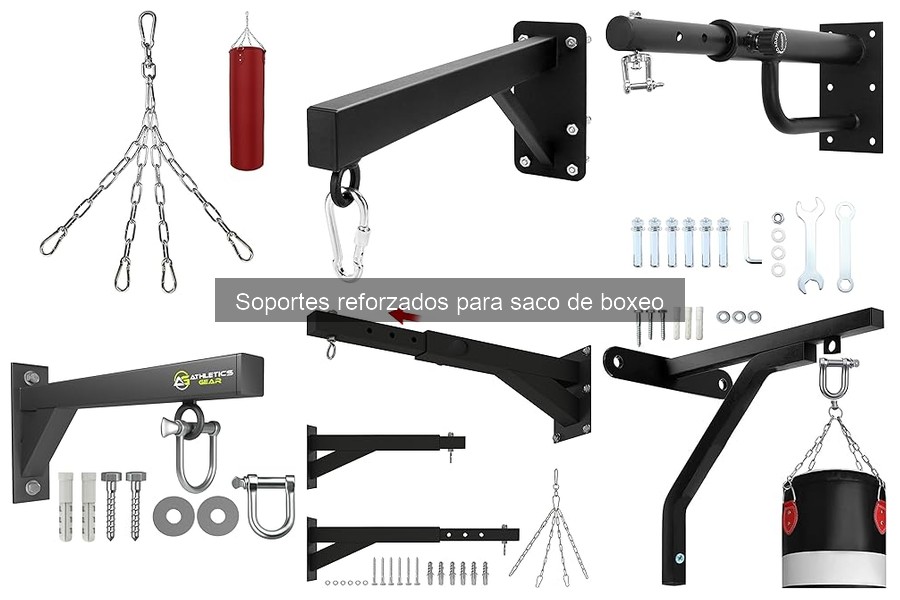 Comparativa de soportes reforzados vs. estándar para saco de boxeo