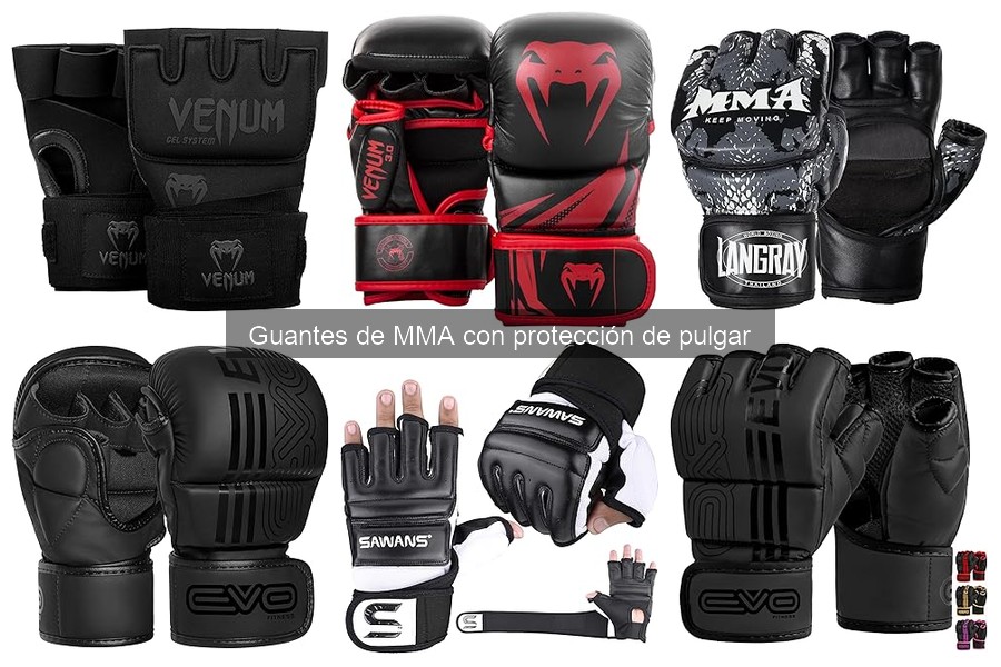 Guantes de MMA con protección de pulgar para sparring