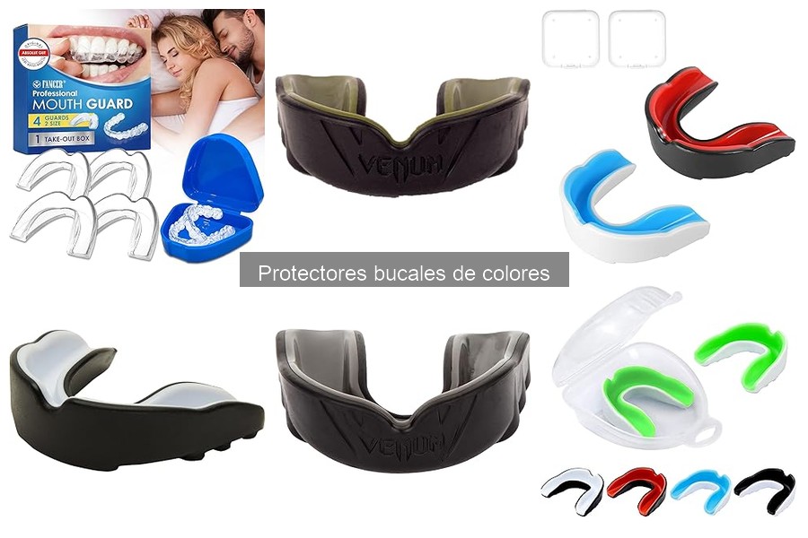 Mantenimiento y limpieza de protectores bucales de colores