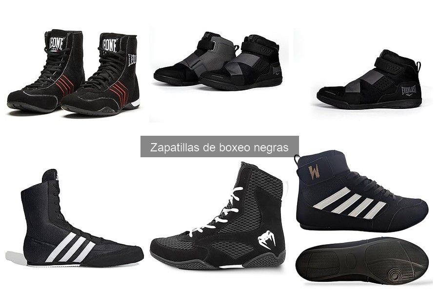 Mejores zapatillas de boxeo negras para peleas y competencias