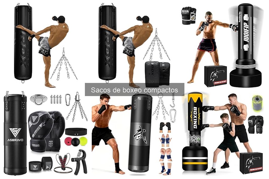 Montaje fácil de un saco de boxeo compacto en casa