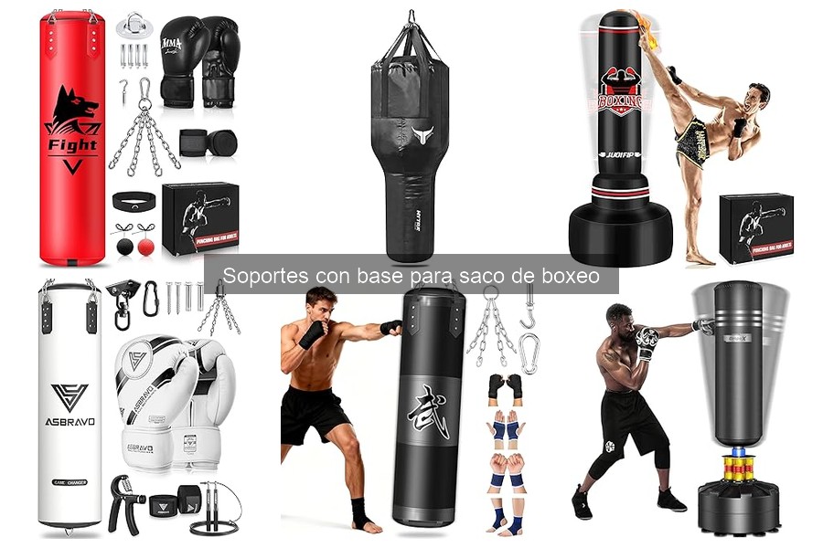 Precios de soportes con base para saco de boxeo y dónde comprarlos