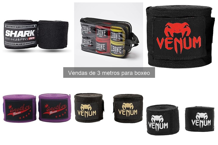 ¿Qué son las vendas de 3 metros para boxeo?