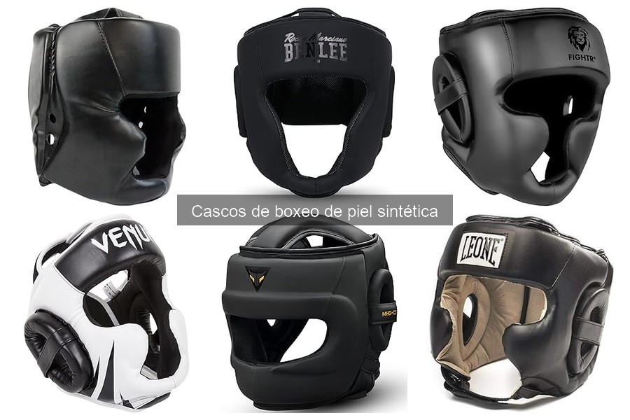 ¿Qué son los cascos de boxeo de piel sintética?