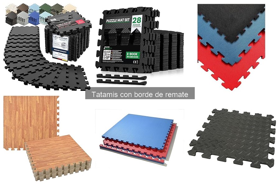 ¿Qué son los tatamis con borde de remate en artes marciales?