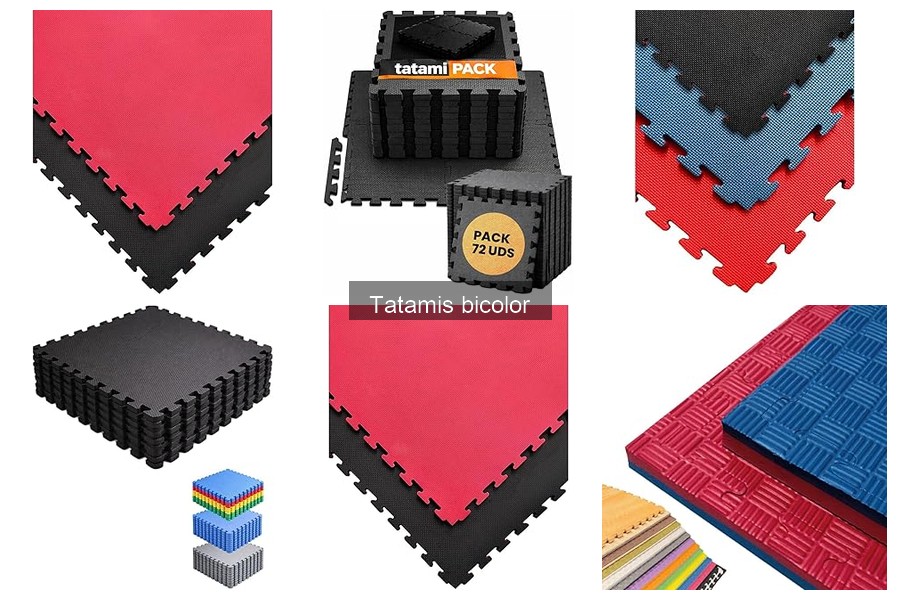 Tatamis bicolor para diferentes artes marciales