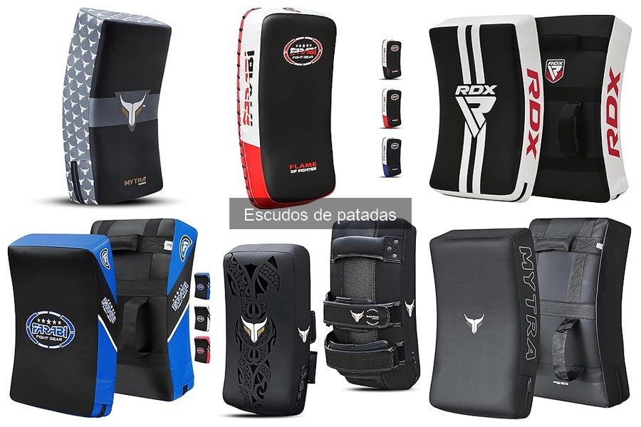 Tipos de escudos de patadas para artes marciales y boxeo