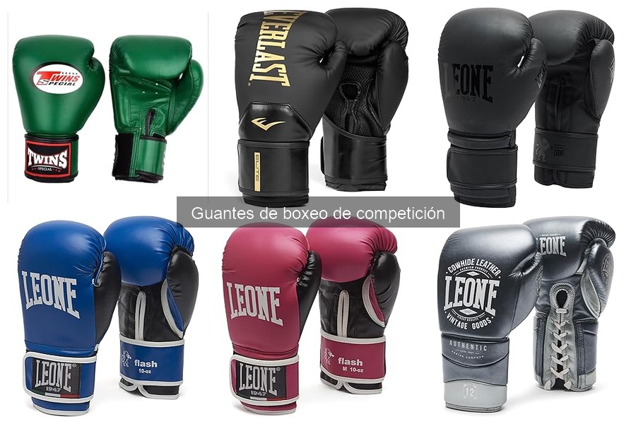 Tipos de guantes de boxeo de competición explicados
