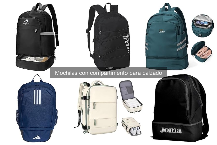 Tipos de mochilas con compartimento para calzado
