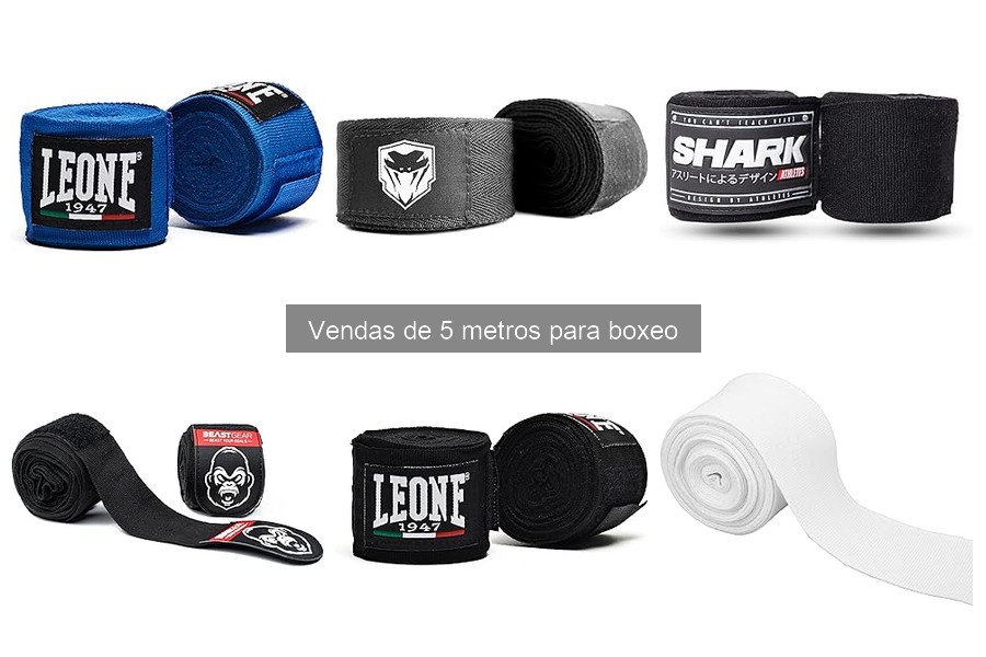 Tipos de vendas de 5 metros para boxeo y sus características