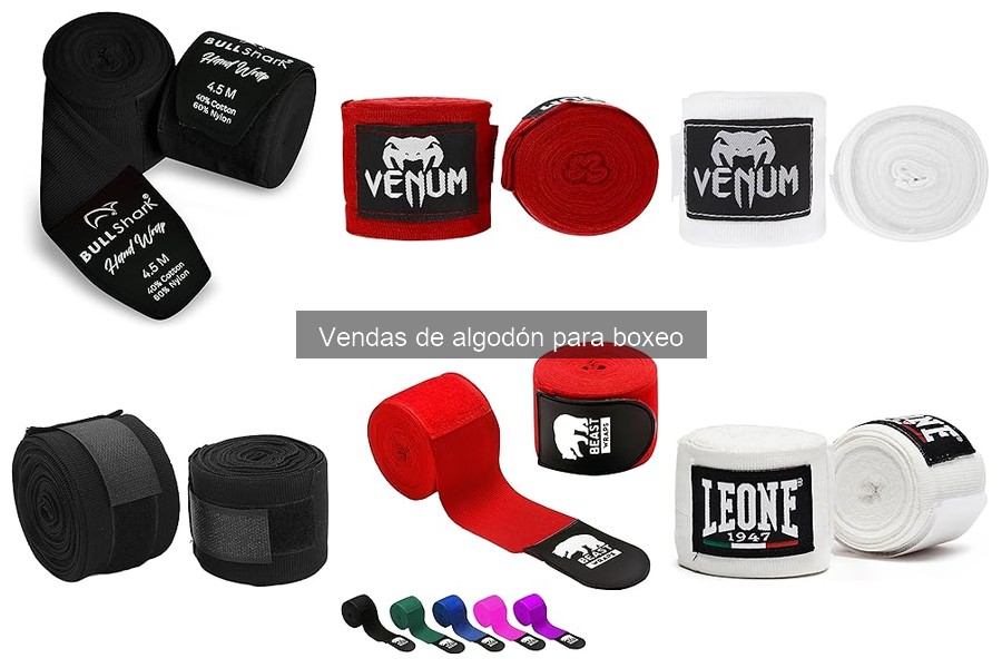 Tipos de vendas de algodón para boxeo: guía completa